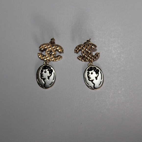 Chanel Earrings w/CoCo Image - Picture 2 of 5